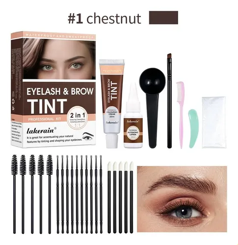 Kit De Tinte Para Cejas Y Pestañas, Color Duradero