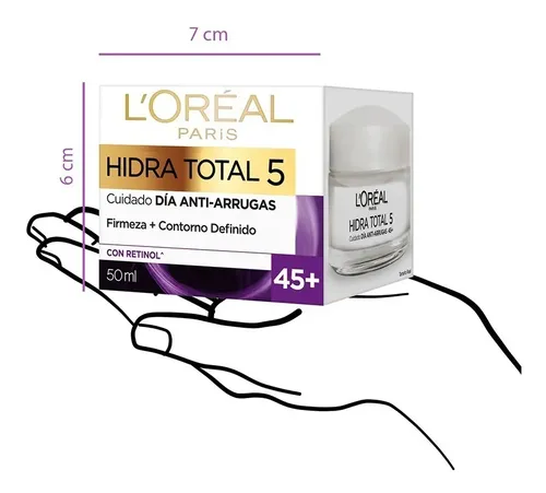 Crema Facial Antiarrugas +45 L’oréal Paris Hidra Total 5