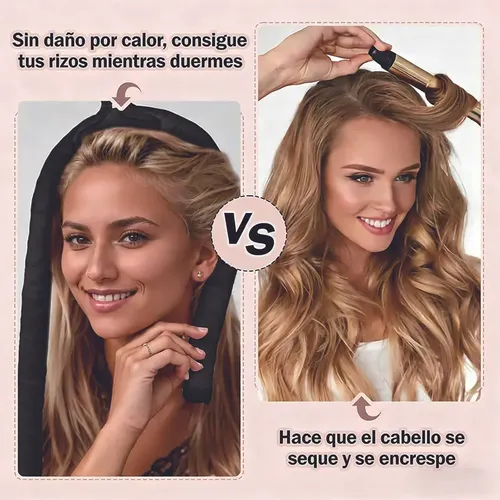 Cepillo De Rulo + Gorro De Dormir + Tubo Para Cabello Negro