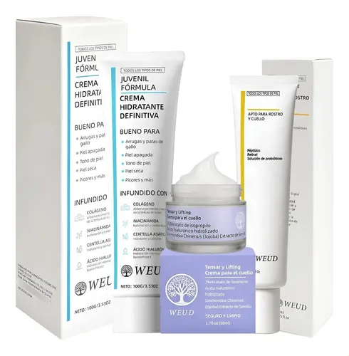 3pc Rutina Anti-arruga Ojos Crema Firme Reparar Piel Facial