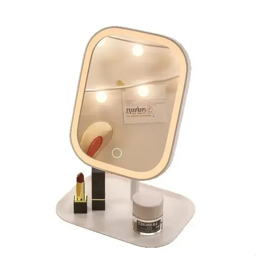 Q Espejo Tocador Led Recargable 3 Colores Luces Regulables M