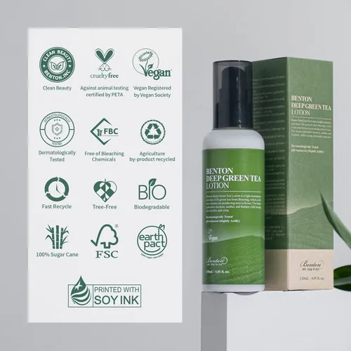 Crema Hidratante Benton Deep Green Tea 120 Ml Para Piel *-*