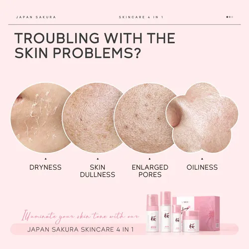 / Set De Regalo Laikou Pro Japan Sakura De 4 Piezas, Kit De+