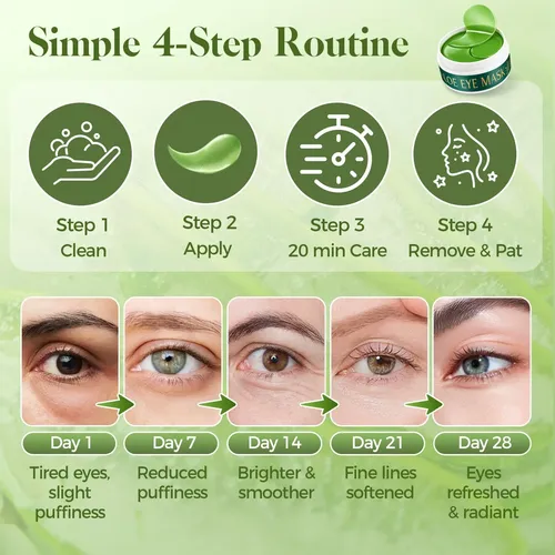 Nexkayee Parches Hidrogel Contorno De Ojos Aloe