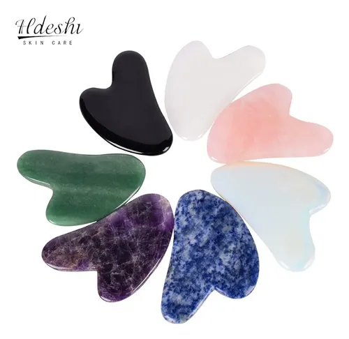 Rascador Facial Rose Massager Gua Jade Sha Tool Natural