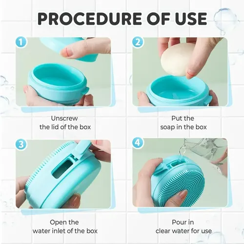 Exfoliante Corporal De Silicona Con Forma De Lufa, Cerdas Su