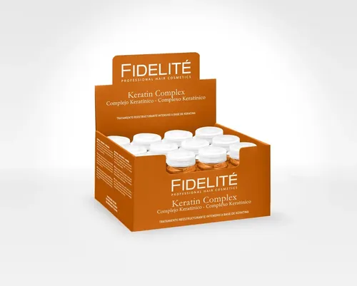 Caja De 12 Ampollas Keratina X15ml C/u Fidelite