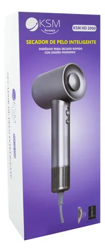 Ksm Beauty Secador De Pelo Inteligente Rápido Hd 2000 Gris