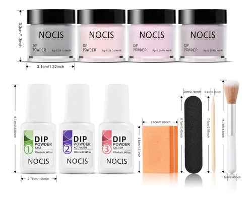 Kit De Inicio De Manicura Dip Powder, Polvo De Inmersión Acr