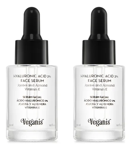 Pack X2u Serum Facial Ácido Hialurónico 2% 30ml Veganis