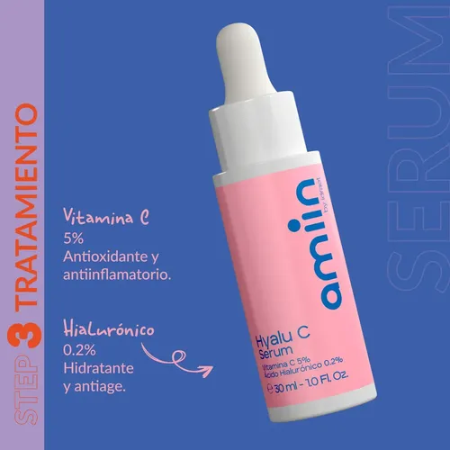 Serum Facial Acido Hialuronico Vitamina C Amiin Idraet 30 Ml