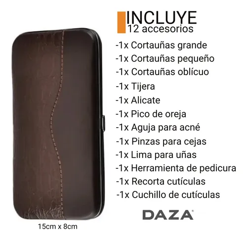 Set Uñas Manicura Pedicura Profesional Piezas Estuche