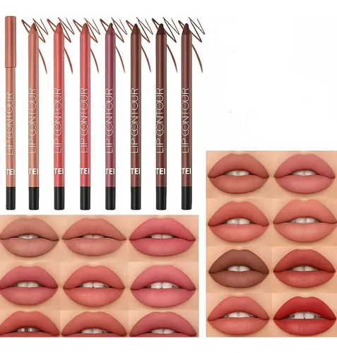 Delineador Labial Cremoso Lip Contour Tei Waterproof Color Tono 12