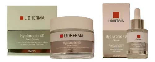 Lidherma Hyaluronic 4d Serum + Crema Facial Acidohialuronico Todo Tipo De Piel