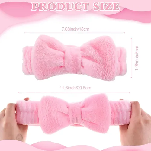 50 Bandas De Spa Rosa Wavyknot Con Lazo Desmontable