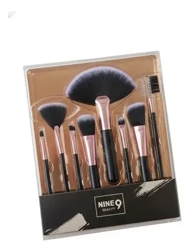 Set De 8 Brochas De Maquillaje Nine Beauty