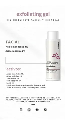 Gel Exfoliante Sulderm Ácido Salicílico Mandélico Facial