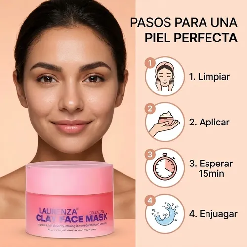 Mascarilla Facial Arcilla Colágeno Reafirma Todo Tipo Piel
