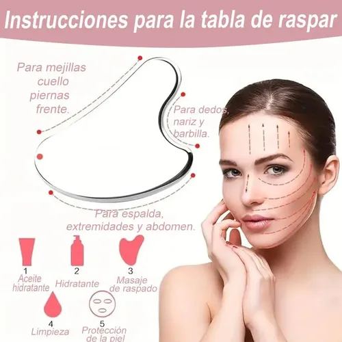 2piezas De Gua Sha, Gua Sha Acero Inoxidable, Herramienta .