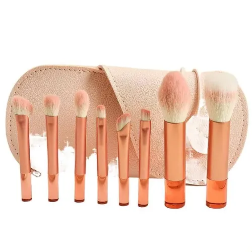 Qsj Set De Pinceles De Maquillaje Mini 8 Puntos Con Mzgj