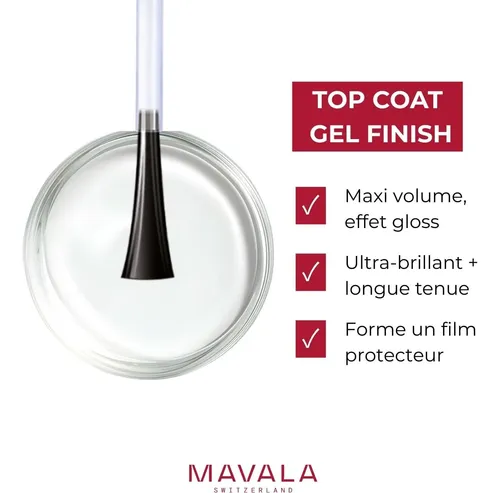 Top Coat Gel Finish Mavala 0,3 Oz