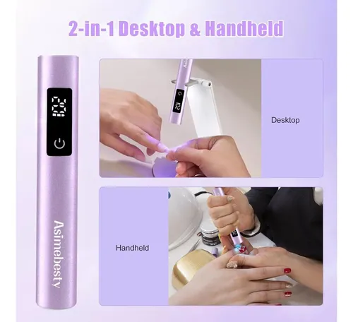 Mini Lámpara Uv Led Asimebesty Para Uñas De Gel, Portátil