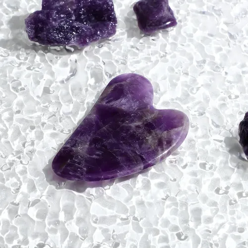 Gua Sha Facial Rosenice Cristal Masaje Relajante Morado