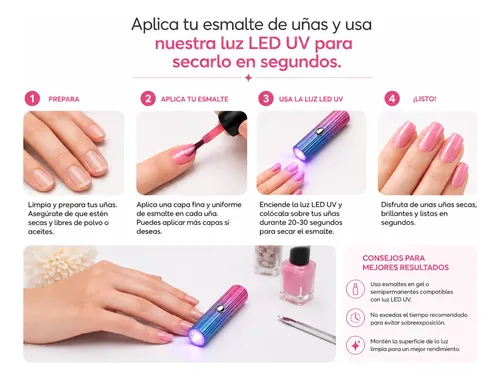 Mini Luz Led Uv Uñas Portátil Recargable Usb-c Para Gel