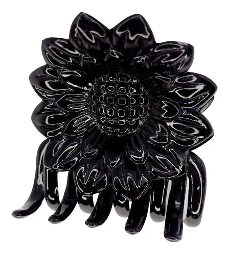 Broche Para Pelo Girasol Negro 5 Dientes Negro