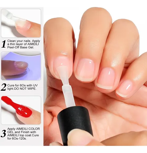 Aimeili Gel Base/top Coat Vegano Hema-free Para Uñas