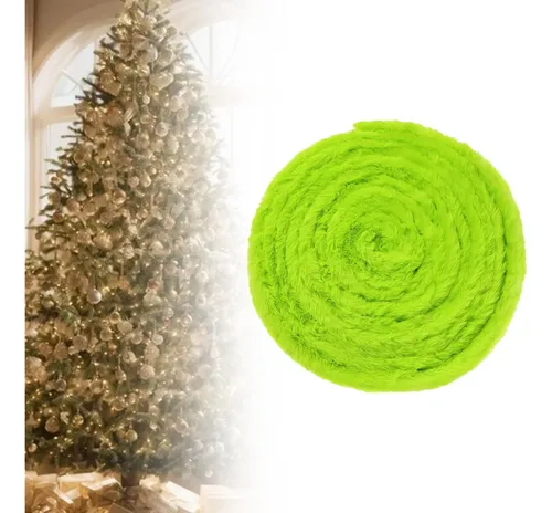 Cinta Decorativa De Piel Artificial Para Pelaje Largo Verde