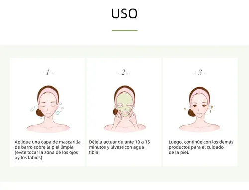 10* Mascarilla De Arcilla Verde Matcha Pieza Única 5g