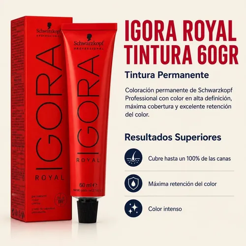 Tintura Permanente Igora Royal Schwarzkopf 60gr Profesional