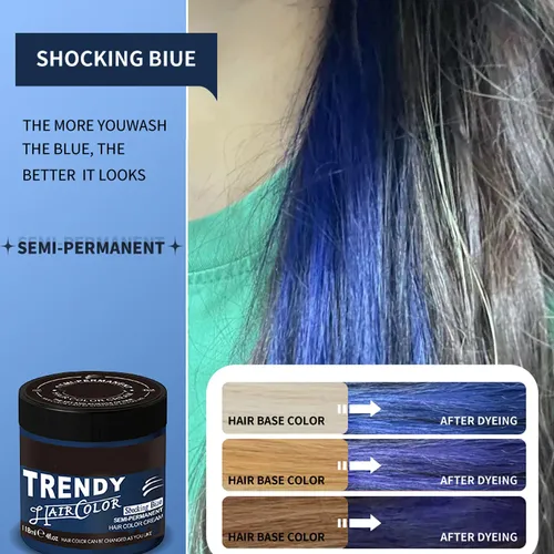 Tinte Semiperm Azul Cielo, Coloración Suave Y Saludable