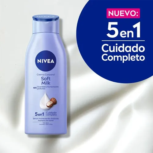 Crema Corporal Nivea Soft Milk 5en1 400ml Cuidado Completo