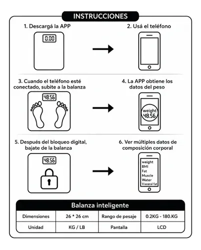 Balanza Digital Star Vision Sv-balan Bluetooth Corporal
