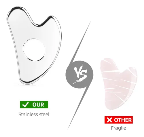 Herramienta Gua Sha Facial Metal Corazón Para Masaje