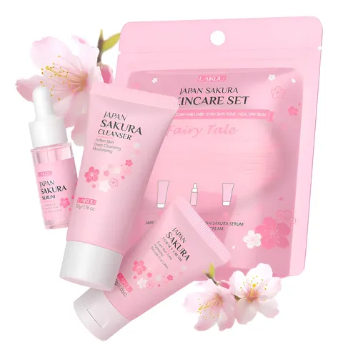 Set De Cuidado Facial Laikou Japón 3pzs Hidratante Anti-edad