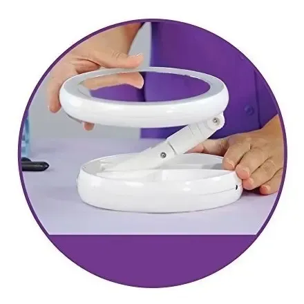 Espejo Luz Led Con Aumento Redondo Ideal Para Regalar!