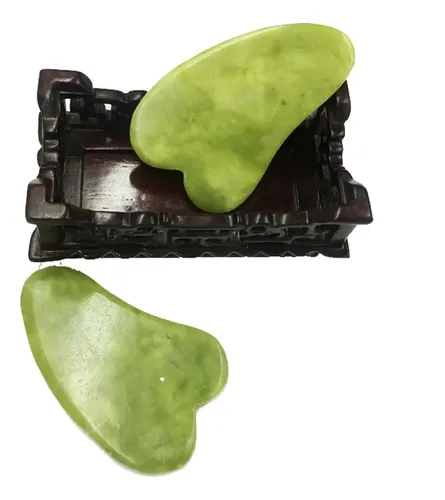 Masajeador Facial Jade Roller & Gua Sha Generic Verde