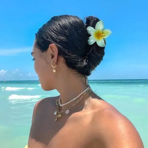 18 Pinzas Para El Pelo De Frangipani Hawaiano, Estilo Bohemi 18-piece Set