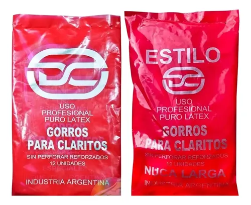 Gorras Reflejos Latex Claritos 12 Unid Nuca Larga Estilo