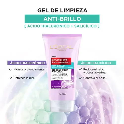 Gel De Limpieza Anti Brillo L Oréal Paris Revitalift X 150ml