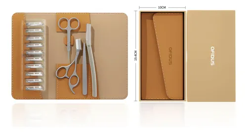 Kit Para Cejas Ofidus 4 En 1 Con Pinzas, Tijeras, Navaja Y E