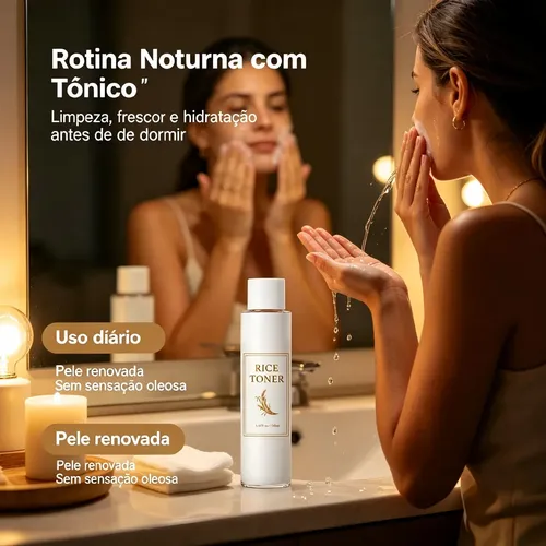 Tónico De Arroz Hidratante 150 Ml, Unifica El Tono De La