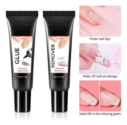 Gel Adhesivo Para Uñas Y Adhesivo Sólido Para Uñas, Pasta Fa