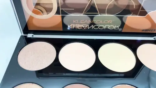 Paleta Iluminador Contorno Polvo KleanColor Pro Face 8 Tonos Vegan