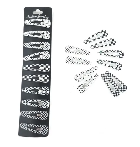 Hebillas De Pelo Tic Tac Pack X 10 Unidades Surtidas
