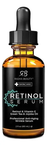Radha Beauty Suero Retinol 2 Oz – Antiedad Con Ácido Todo Tipo De Piel Noche