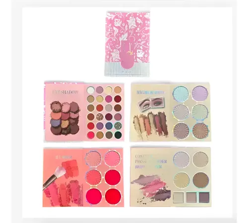 Paleta Medecoo Yara Rosa Sombras Iluminador Rubor Corrector